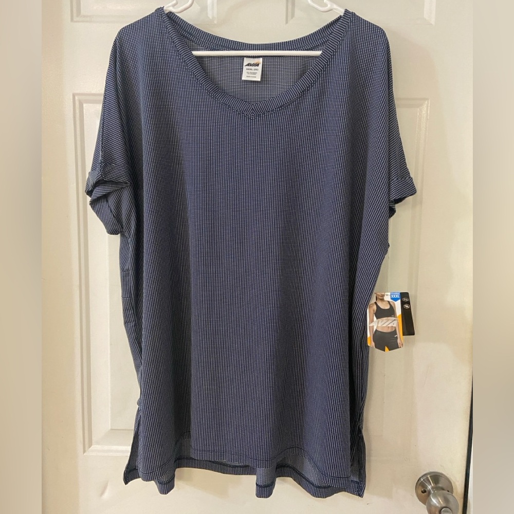 Blue V-Neck Tunic XXXL